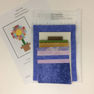 QK - Ten Sisters - Flower Pot - Easy Piecing Quilt Kit -14in x 21.5in
