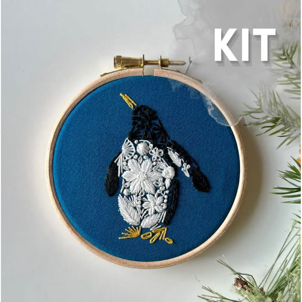 Nest Embirdery - Mini Embroidery Kit - Penguin Pal