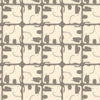 100% Cotton - Rising Sun (Jolly Elephant) - 304292-02 - Greige - Loes Van Oosten
