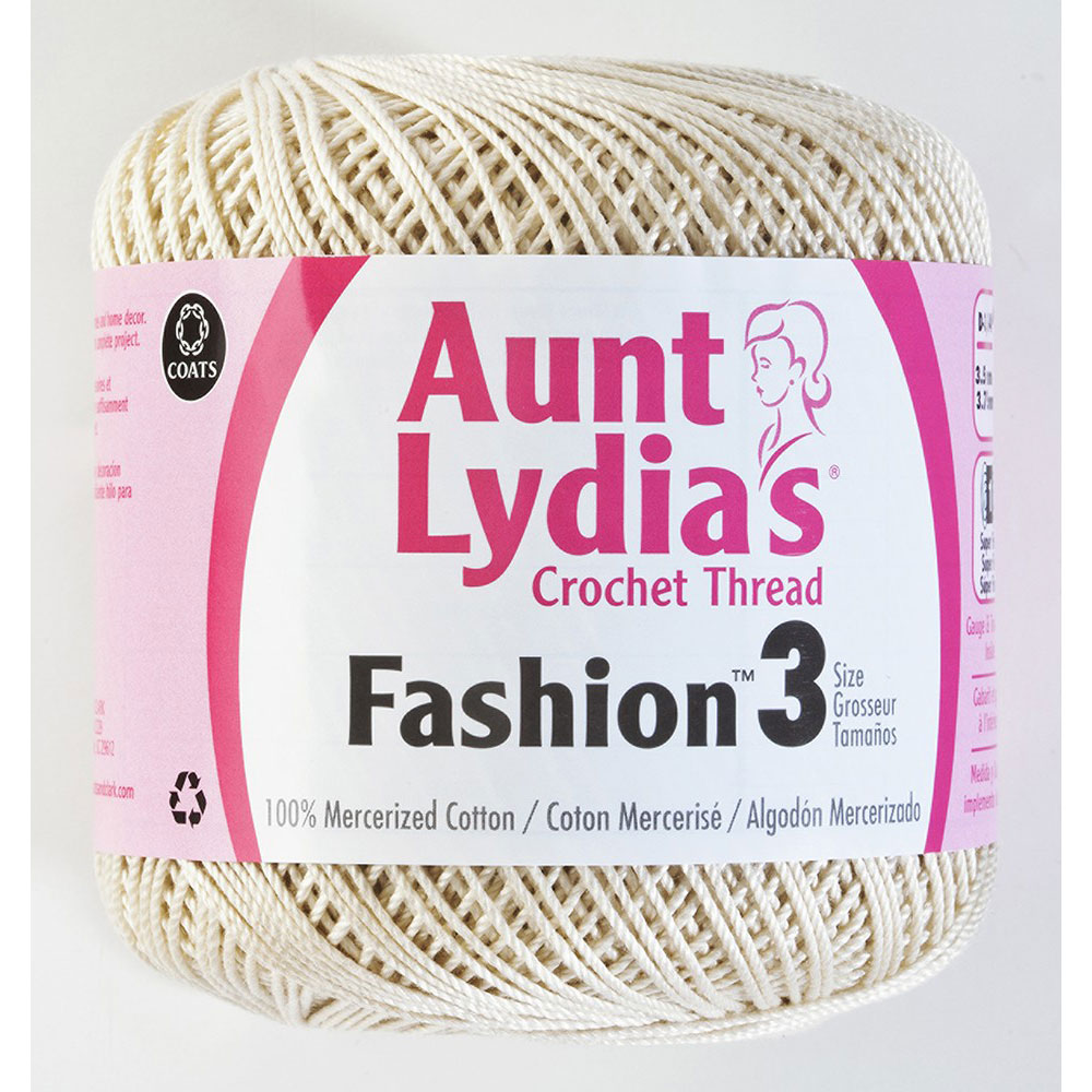 Fashion Crochet Thread - 182C-226 - Natural - Size 3 - Aunt Lydia