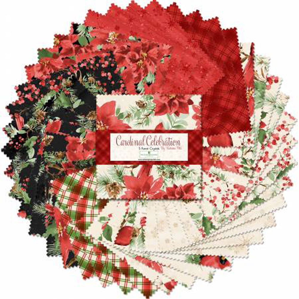 Precut Bundle - 5 Karat Crystals Cardinal Celebration - 42 x 5" Square - Katrina Pete