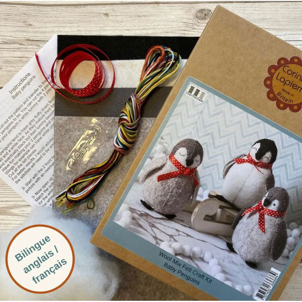 Corinne Lapierre - Wool Mix Felt Craft Kit - Baby Penguins