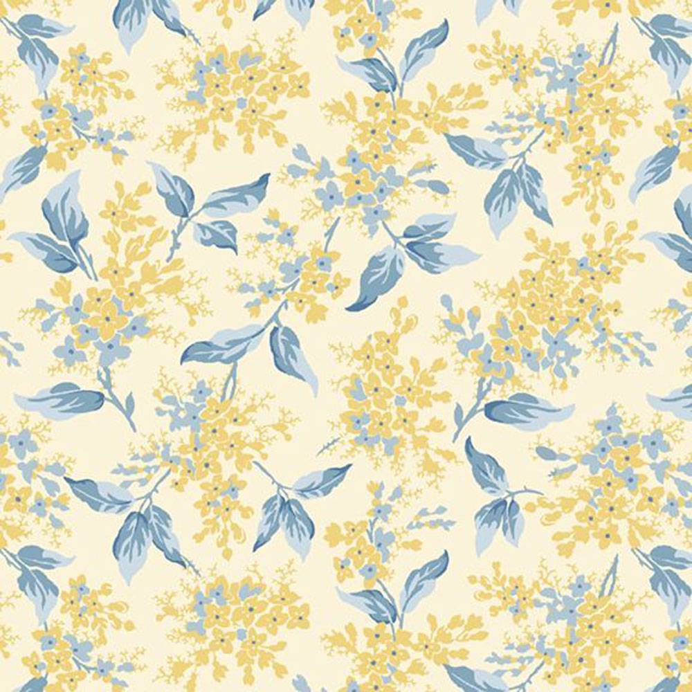 100% Cotton - Middleboro Road (Floral Branches) - R581558D - Cream - Suzi Smith - 44 in wide