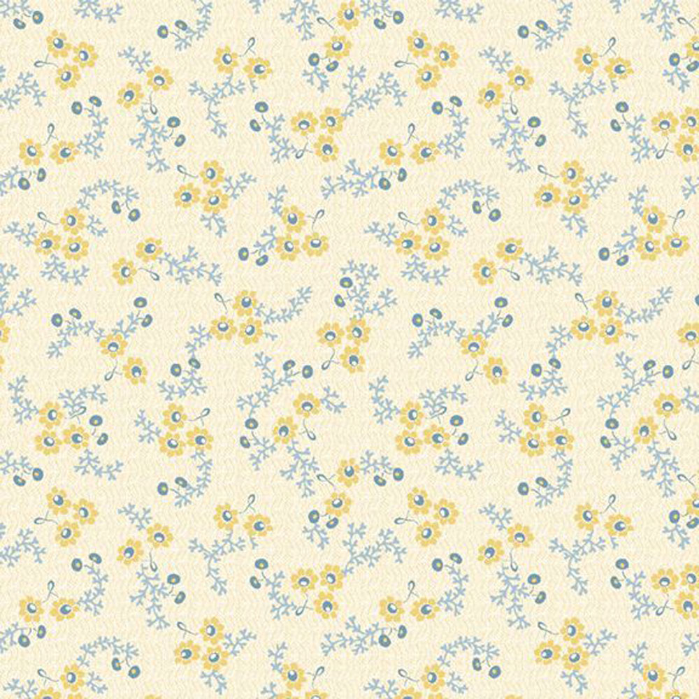 100% Cotton - Middleboro Road (Garden) - R581559D - Cream - Suzi Smith - 44 in wide