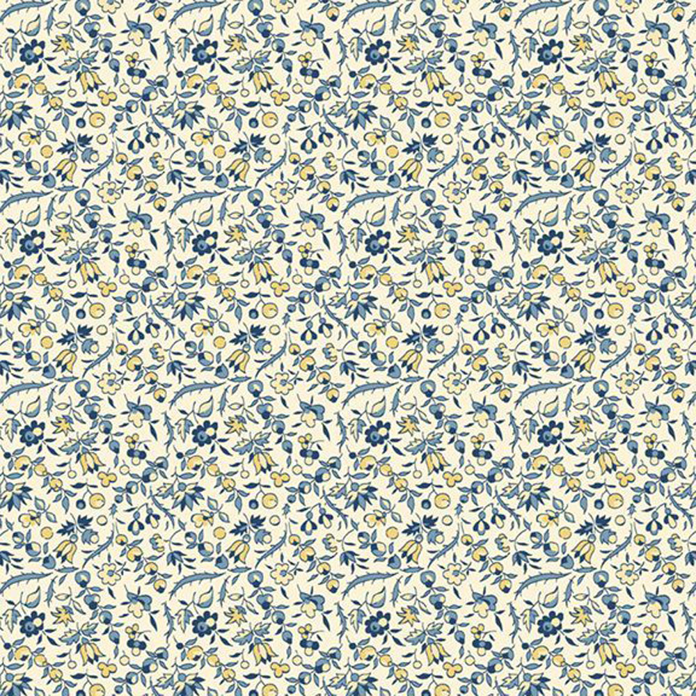 100% Cotton - Middleboro Road (Flower Field) - R581560D - Cream - Suzi Smith - 44 in wide