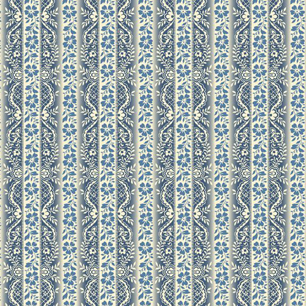 100% Cotton - Middleboro Road (Stripe) - R581567D - Blue - Suzi Smith - 44 in wide