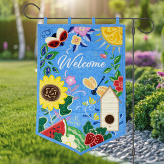 OESD - Embroidery Design - Summer Welcome Garden Flag