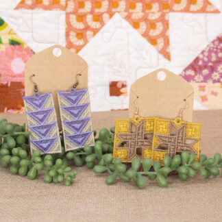 OESD - Embroidery Design - Quilt Block Lace Earrings