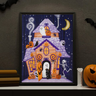 OESD - Embroidery Design - Boo Manor Tiling Scene by Michael Zindell