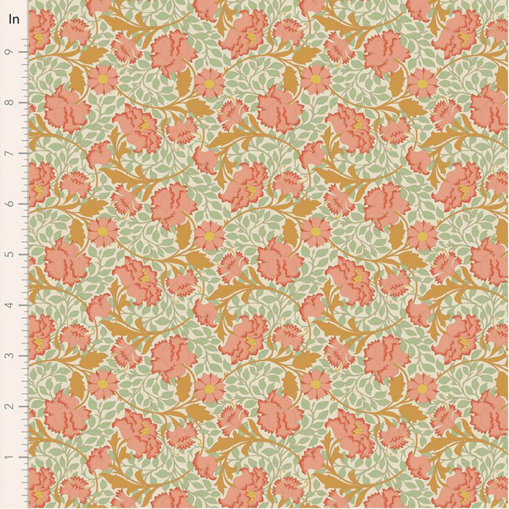 100% Cotton - Songbird - 100641 - Floral Coral - By Tilda