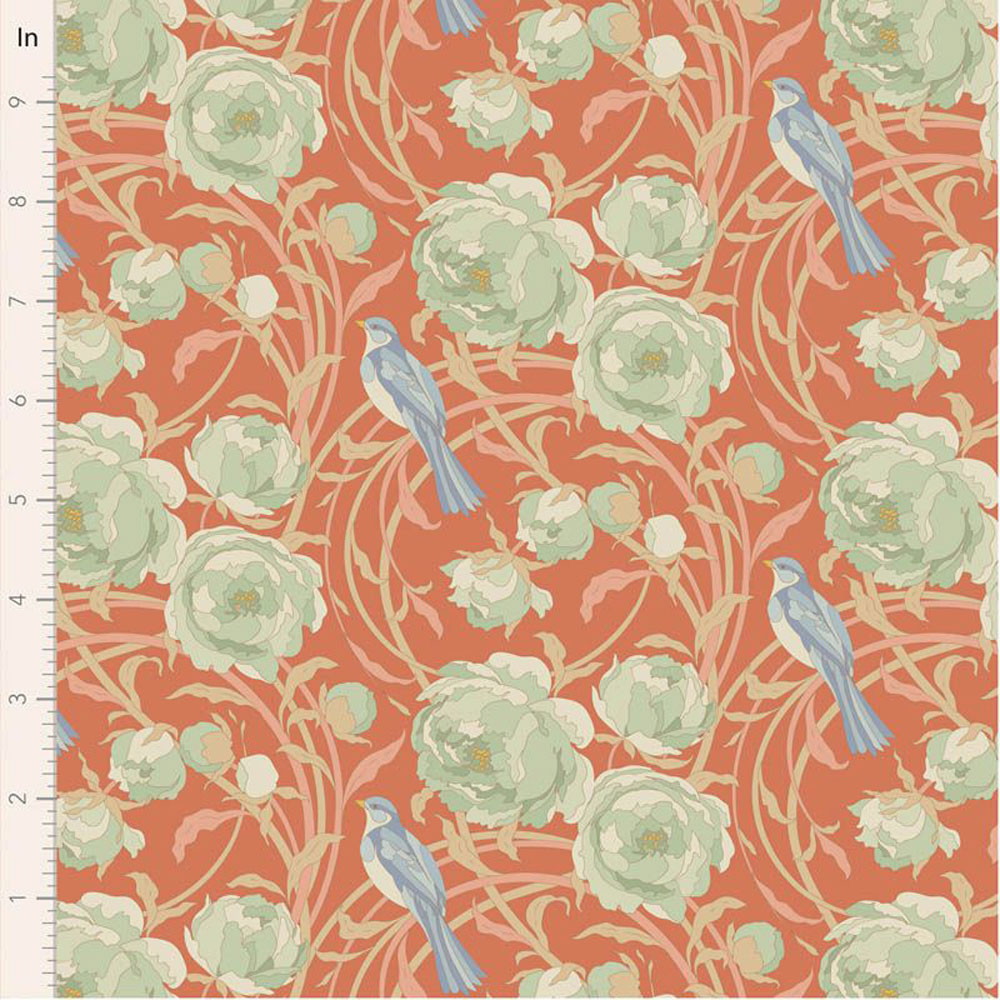 100% Cotton - Songbird - 100642 - Cora Coral - By Tilda