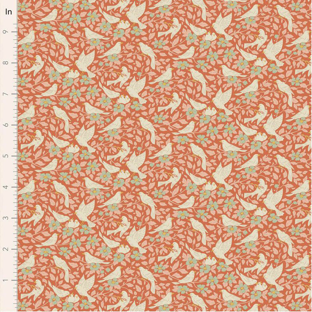 100% Cotton - Songbird - 100644 - Ava Coral - By Tilda