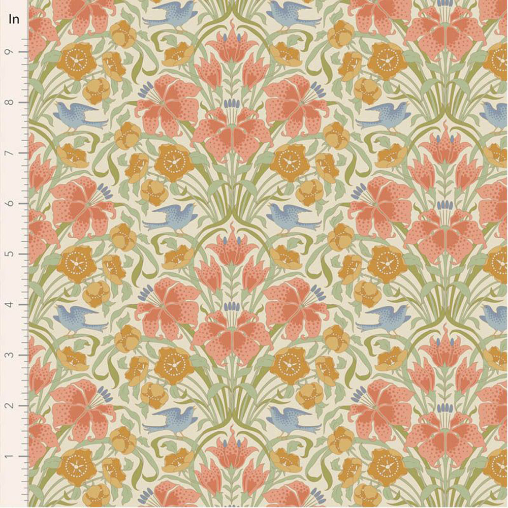 100% Cotton - Songbird - 100645 - Songbird Coral - By Tilda