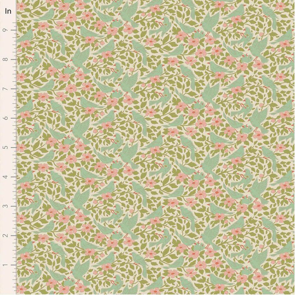 100% Cotton - Songbird - 100650 - Ava Green - By Tilda