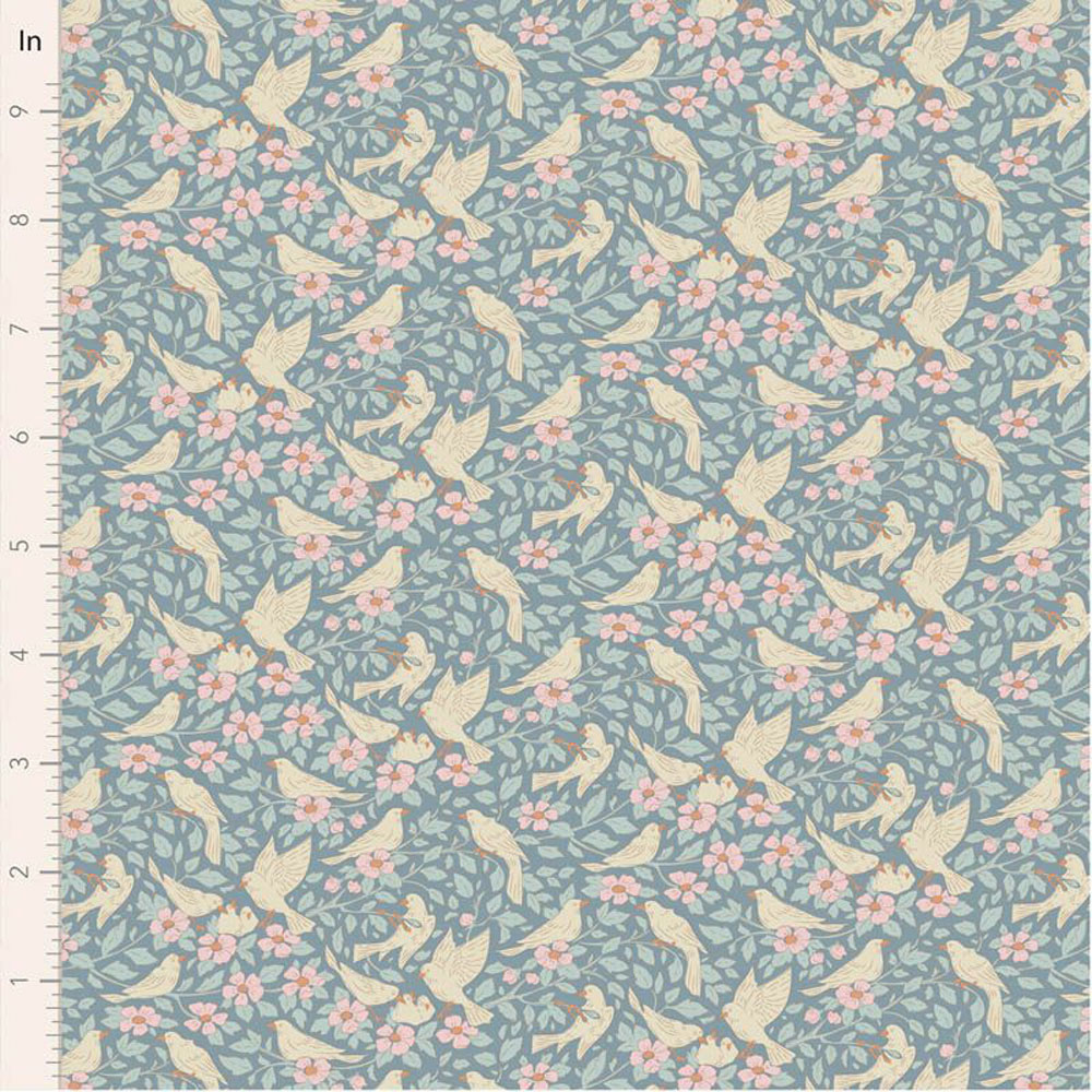 100% Cotton - Songbird - 100651 - Ava Blue - By Tilda