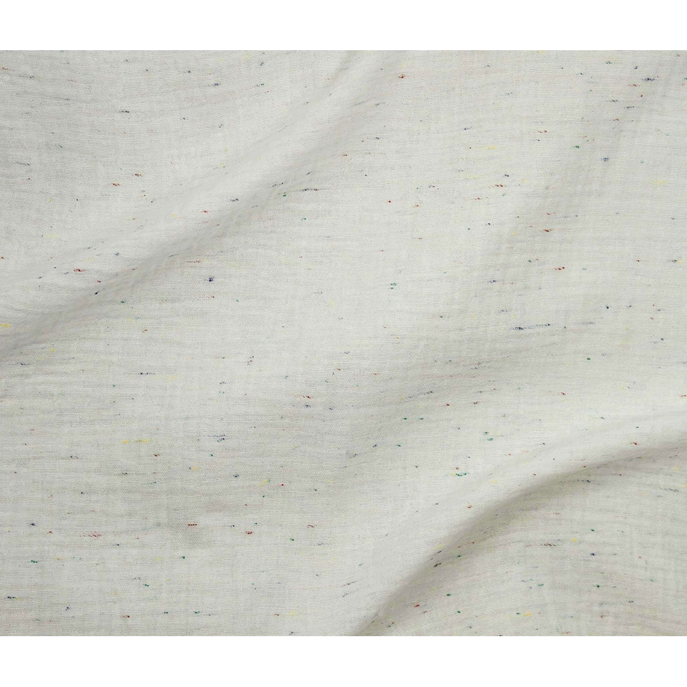 98% Cotton 2% Spandex - Speckle Cotton Gauze - 46144-03 - Ivory - 53 in wide - Telio