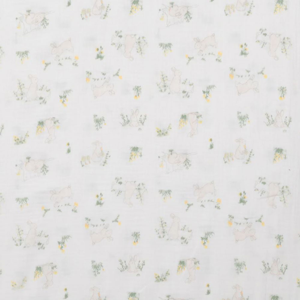 100% Cotton - Cotton Gauze Print - 46133-01 - Rabbit - 53 in wide - Telio