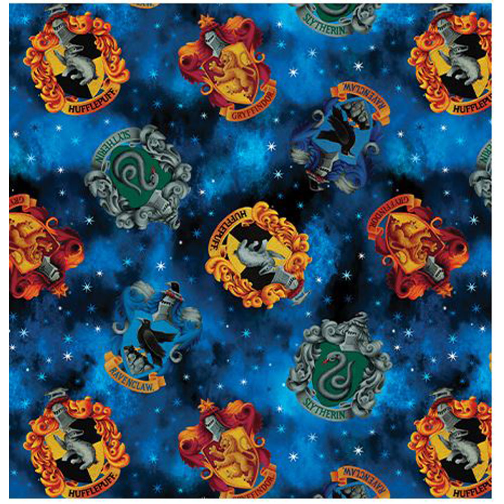 100% Cotton - Harry Potter - House Crests Blue - 15223-55 - Warner Bros.