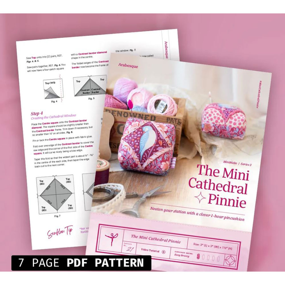 Arabesque Scissors - Pattern - The Mini Cathedral Pinnie