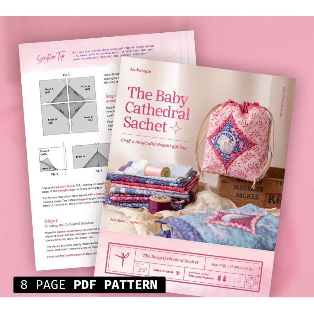 Arabesque Scissors - Pattern - The Baby Cathedral Sachet