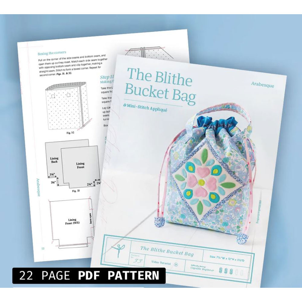 Arabesque Scissors - Pattern - The Blithe Bucket Bag