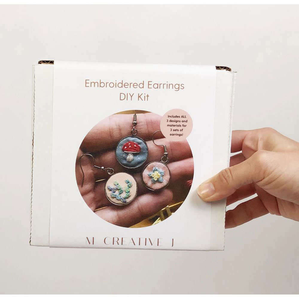 MCreativeJ - Embroidery Kits - Embroidered Earrings
