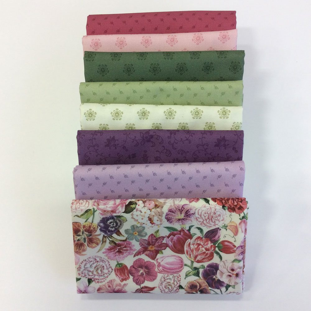 FQBU -  Fat Quarter Bundle - Cottage Lace #2 -  8 fat quarters - cotton