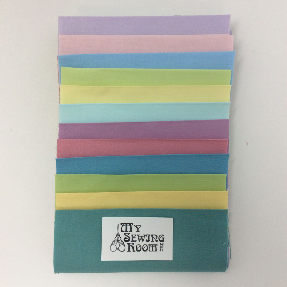 Fabric Bundle - Sherbet Curated Fabric Bundle - 12 unique .15m strips of fabric