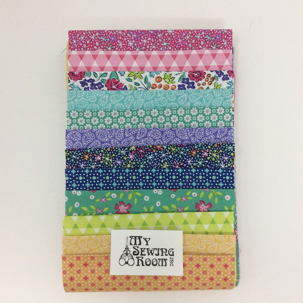Fabric Bundle - Vibrance Curated Fabric Bundle - 12 unique .15m strips of fabric