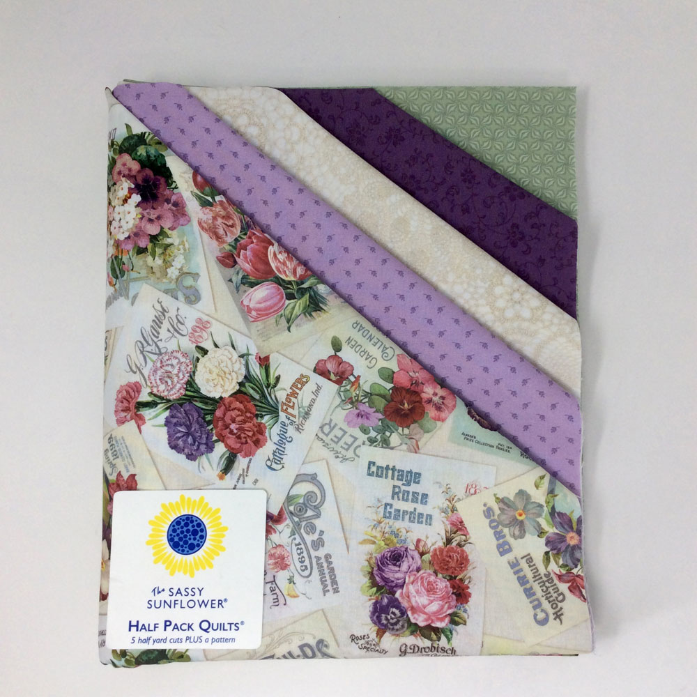 Quilt Kit -  Half Pack Quilts - Cottage Lace - 5 half yard cuts 100% cotton