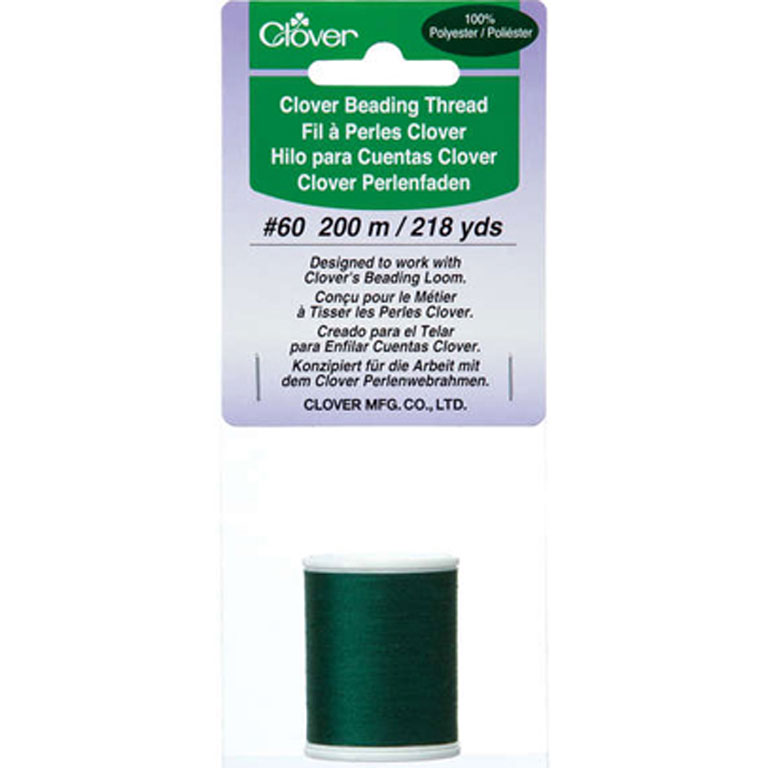 Clover - Beading Thread - Green - 60wt  200m