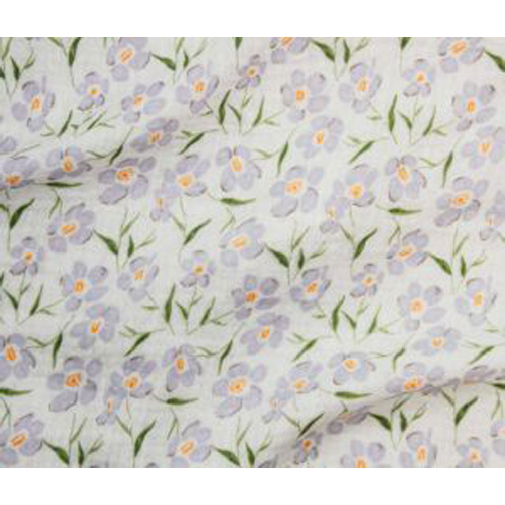 100% Cotton - Cotton Gauze Print - 46140-04 - Lilac Bouquet - 53 in wide - Telio