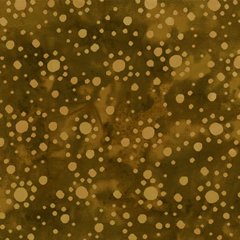 Fabric - Essential 108 - Dot Burst - 002076 - 225 - Brown/Gold Backing - Wilmington