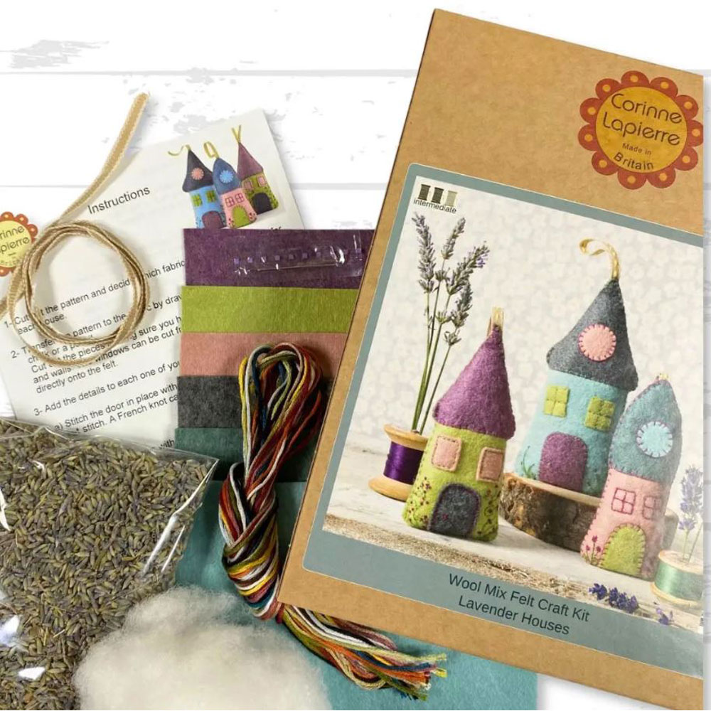 Corinne Lapierre - Wool Mix Felt Craft Kit - Lavender Houses