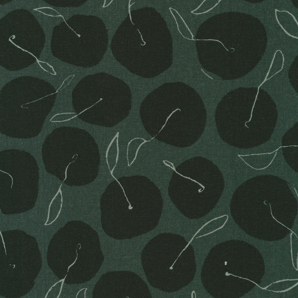 80% Cotton 20% Flax - Orchard Run - 23146-184 - Charcoal - Seed Pod - Anna Graham - 43 in wide