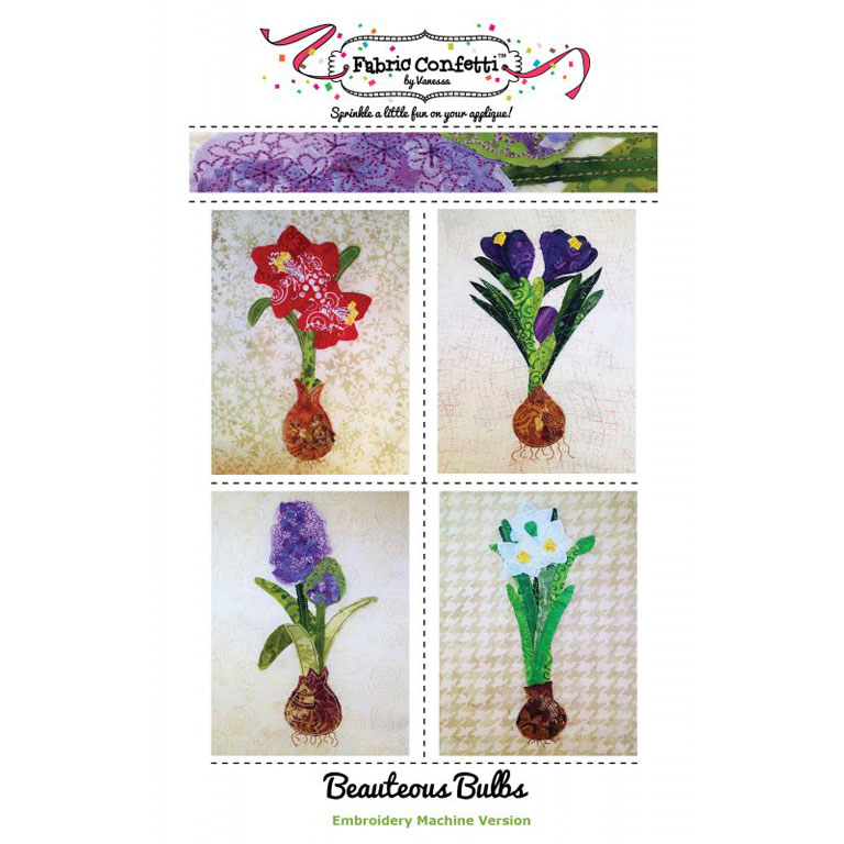 Embroidery Designs - Beauteous Bulbs - Embroidery Machine Version - Fabric Confetti