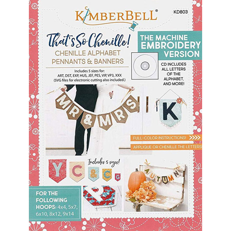 Kimberbell - Project Book with Embroidery Designs - KD0803 - Alphabet Pennants & Banners