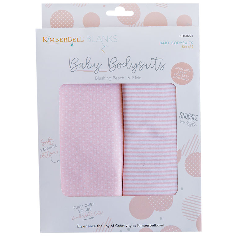 Kimberbell - Blanks - KDKB221 - Infant Bodysuit Set - Peach6-9mo - 2pk