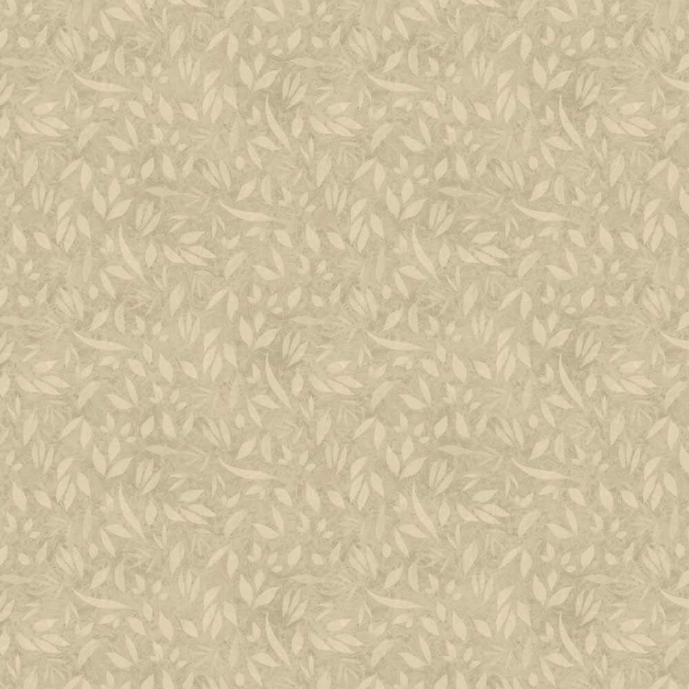 100% Cotton - Foliage - LWM110-2-053 - Tan - Joy Hall - 44" wide