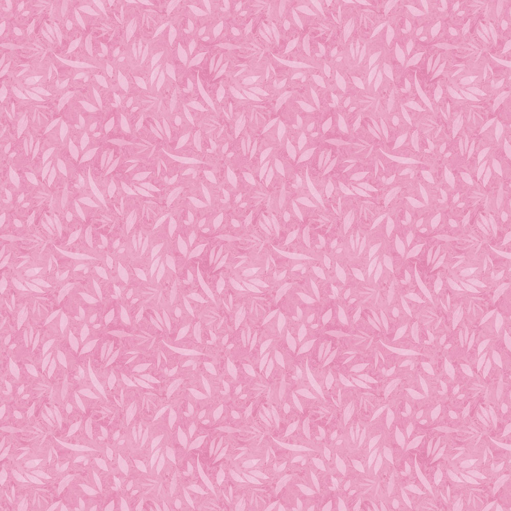 100% Cotton - Foliage - LWM110-2-110 - Pink - Joy Hall - 44" wide