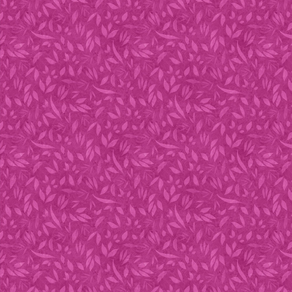 100% Cotton - Foliage - LWM110-2-180 - Magenta - Joy Hall - 44" wide