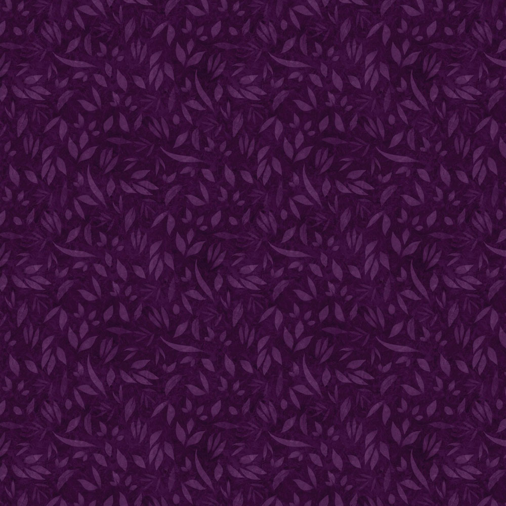 100% Cotton - Foliage - LWM110-2-195 - Pomegranate - Joy Hall - 44" wide