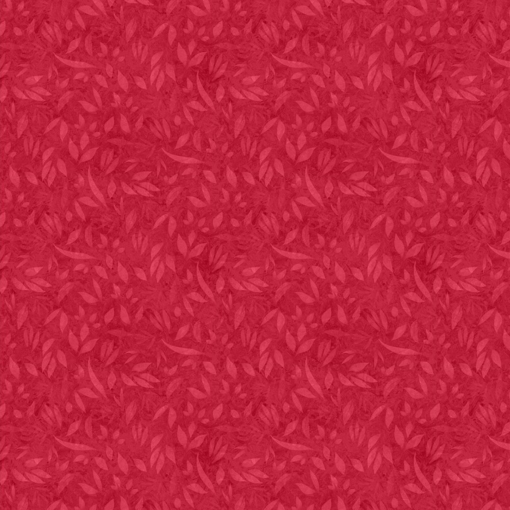 100% Cotton - Foliage - LWM110-2-360 - Cherry - Joy Hall - 44" wide