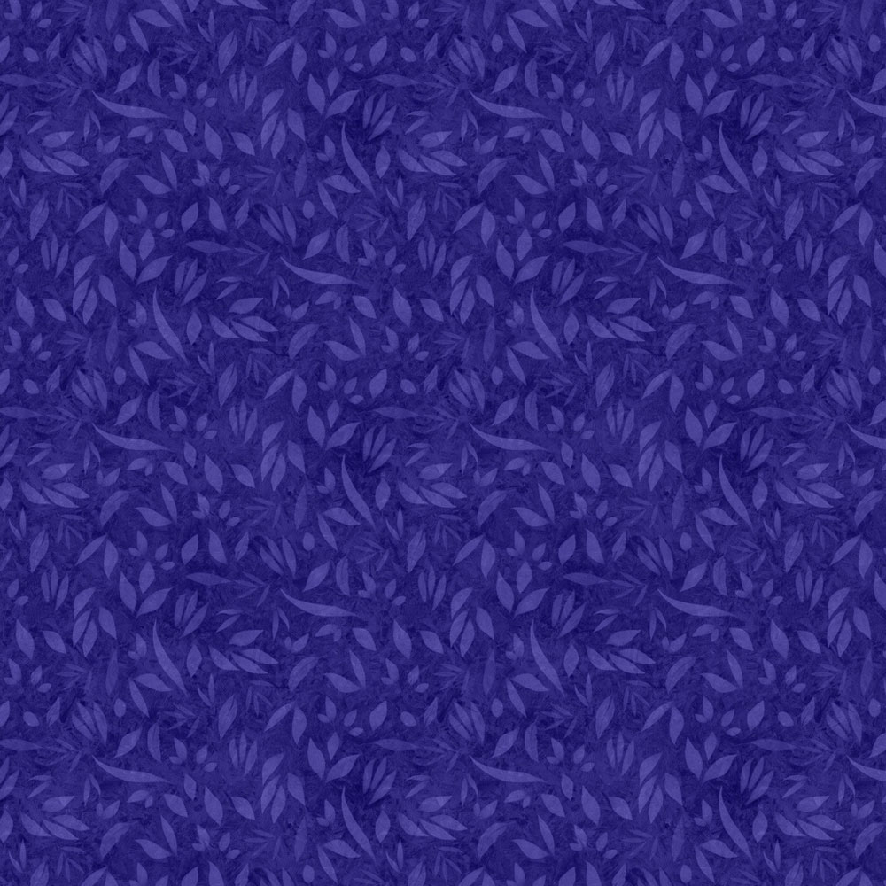 100% Cotton - Foliage - LWM110-2-475 - Blurple - Joy Hall - 44" wide