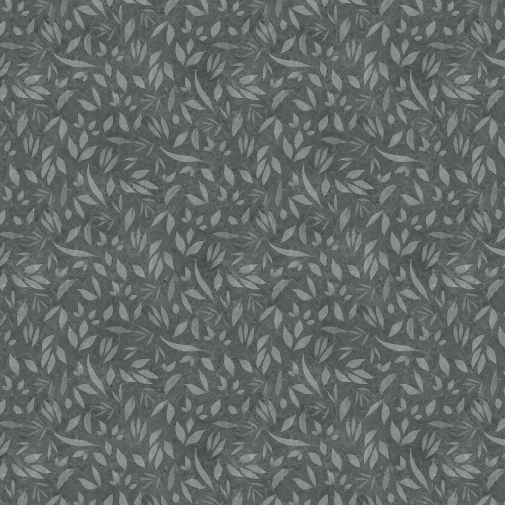 100% Cotton - Foliage - LWM110-2-775 - Steel - Joy Hall - 44" wide