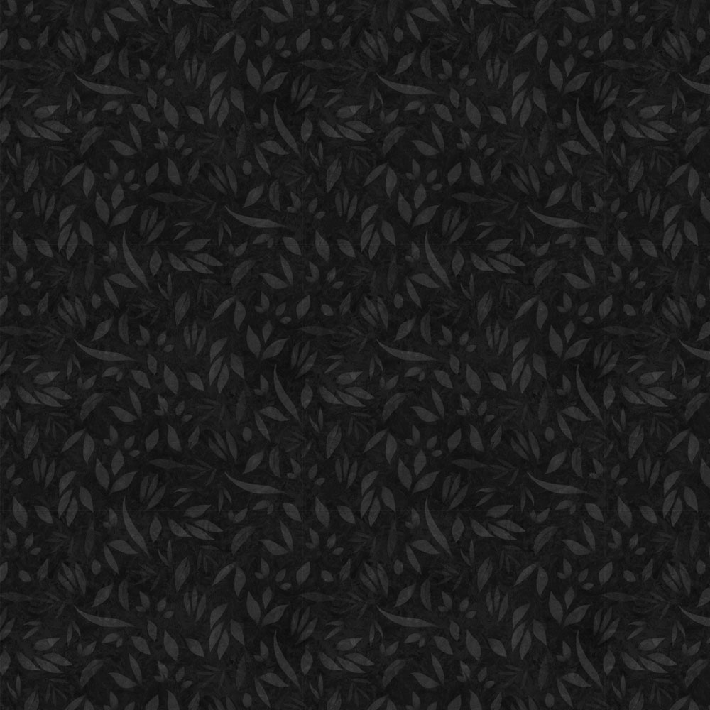 100% Cotton - Foliage - LWM110-2-795 - Charcoal - Joy Hall - 44" wide