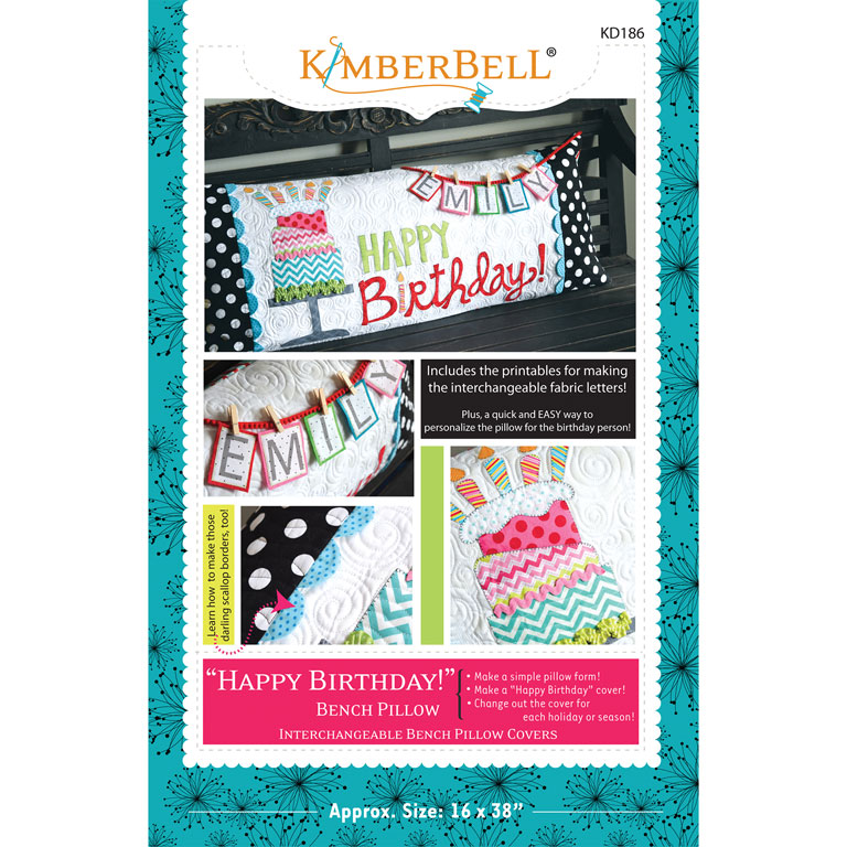 Kimberbell - Patterns - KD186 - Happy Birthday Bench Pillow