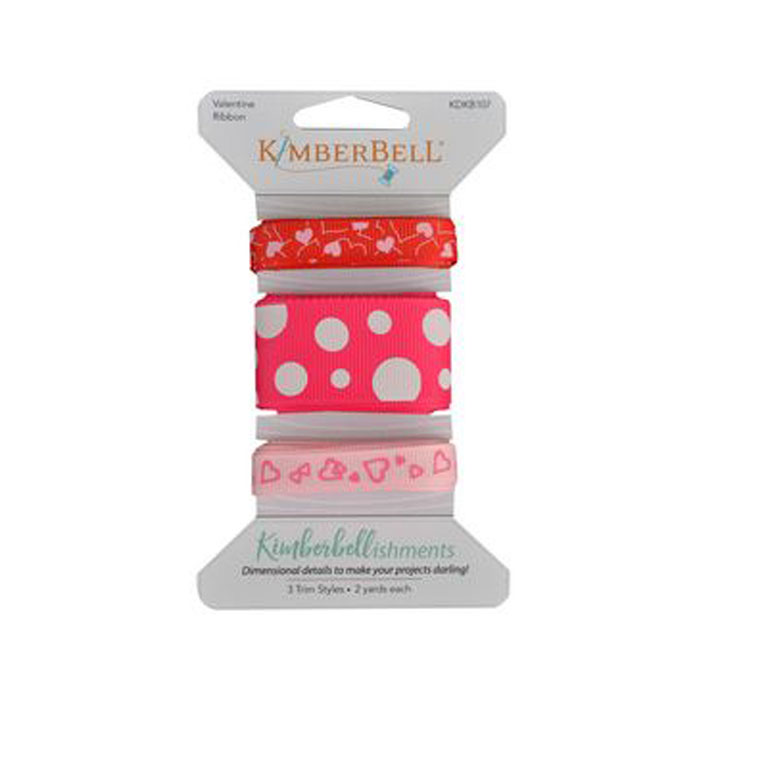 Kimberbell - Notions - Valentine Ribbon Set - KDKB107 - 3 3/8 inch & 1 inch Trims
