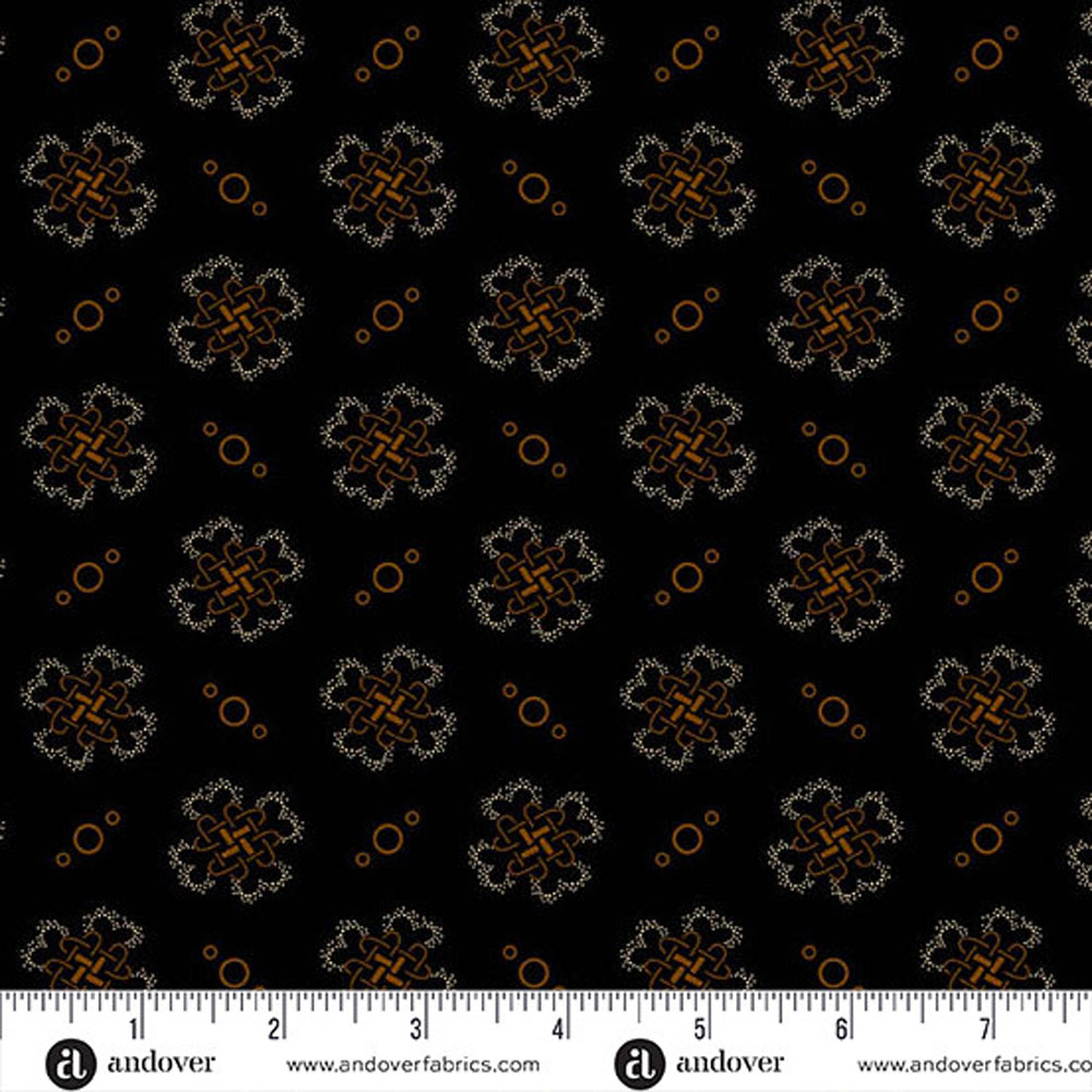100% Cotton - Bridgeport (Quatrefoil) - A5602-K - Black - Jo Morton - 44 in wide