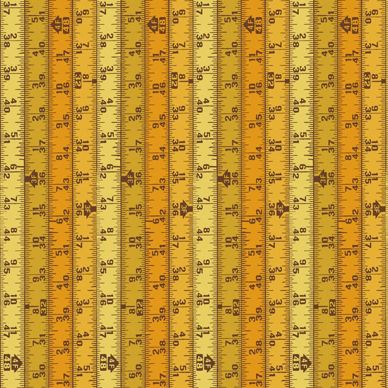 Fabric - Hammer & Nails - 116102 - 031 - Yellow - Novelty - Peter Horjus by Blend